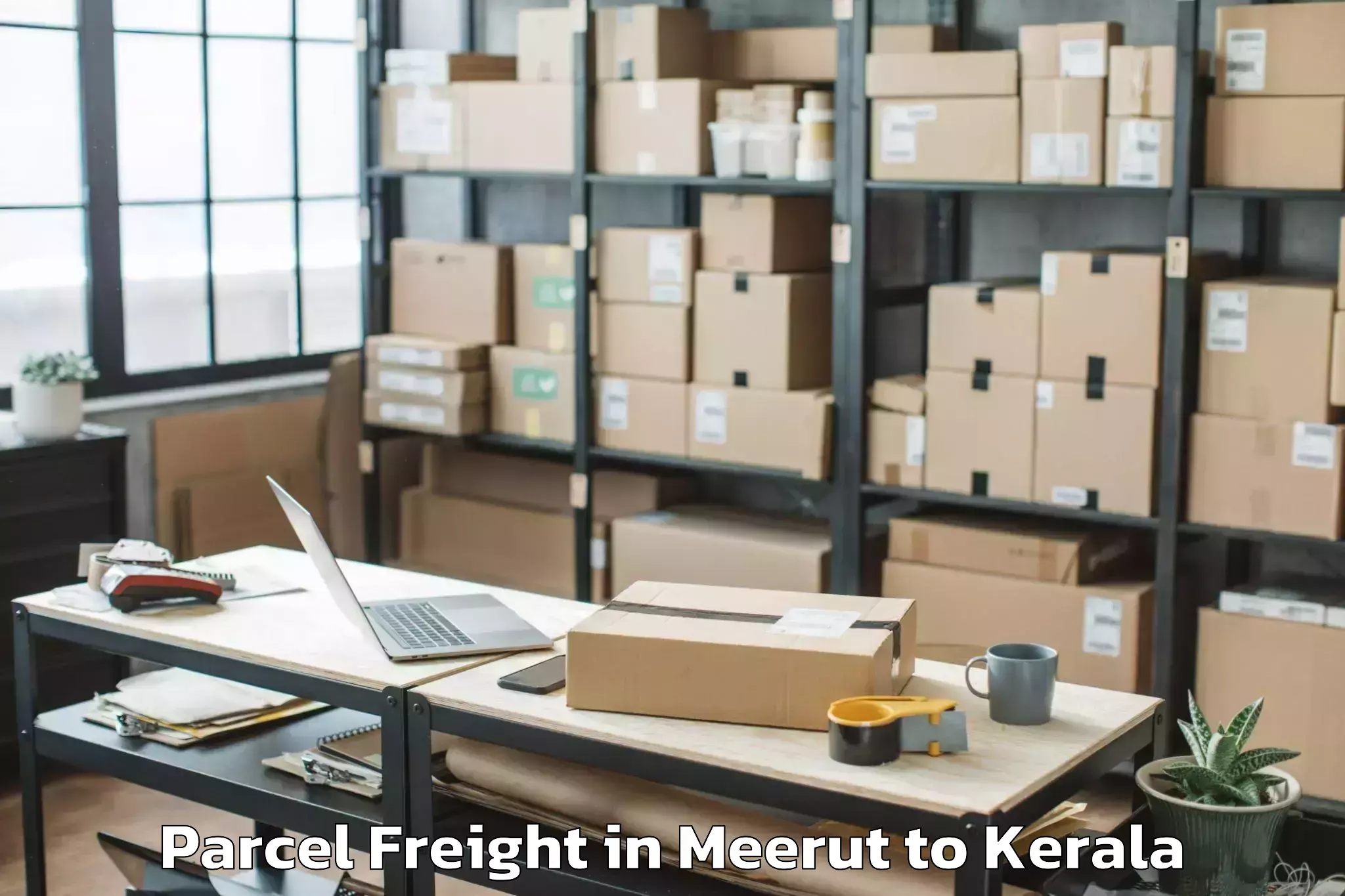 Top Meerut to Kazhakkoottam Parcel Freight Available